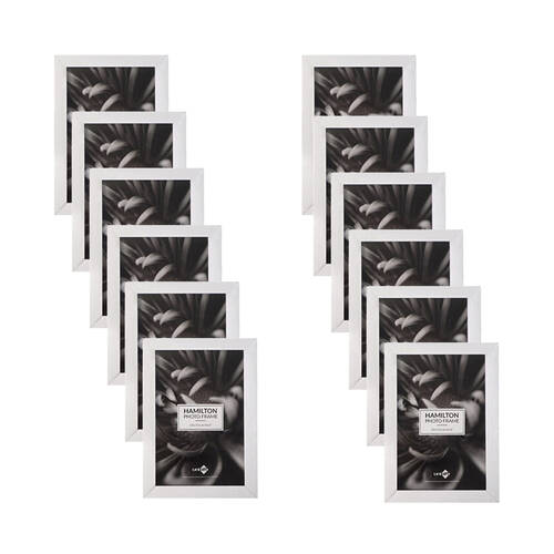 12PK Unigift Hamilton Wooden/Glass Picture Photo Frame 20x25cm Assorted