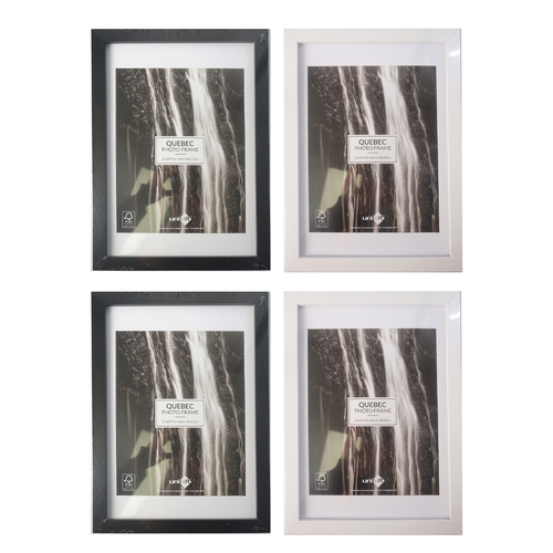 4PK Unigift Quebec Matboard Photo Picture Frame A4 Size Assorted