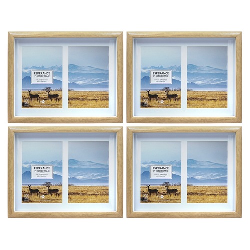 4PK Unigift 24.5x19cm 2 Image Esperance Photo Picture Frame Assorted