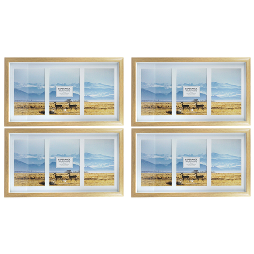 4PK Unigift 34.7x19cm 3 Image Esperance Photo Picture Frame Assorted
