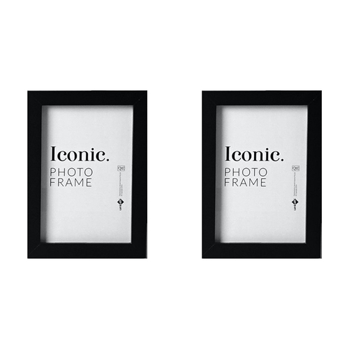 2PK Unigift A1 Iconic MDF Acrylic Photo Frame Picture Holder - Black