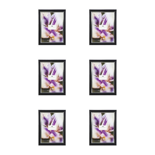 6PK Unigift Iris A4 Photo Frame Picture Holder Home Decor 21x29cm - Black