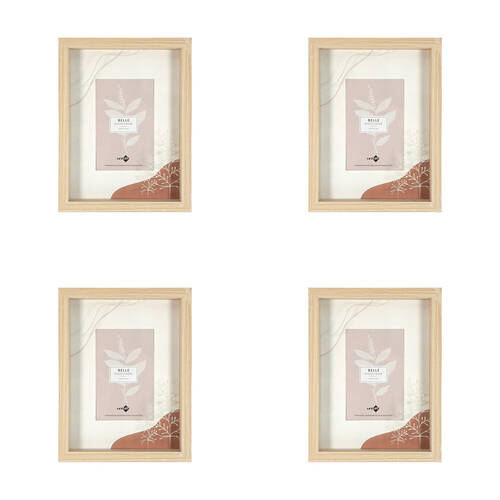 4PK Unigift Belle Frame For 10x15cm/18x24cm Photo - Natural