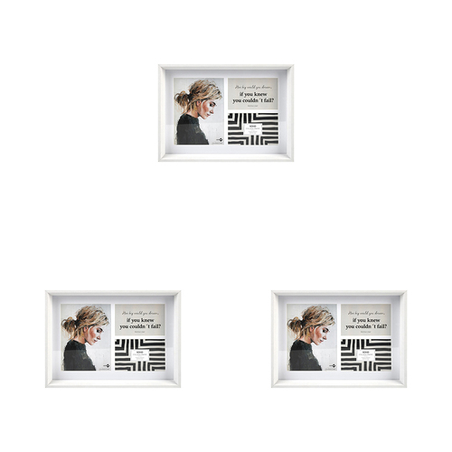 3PK Unigift Soho 2 Sizes 3-Open Collage Picture Frame White