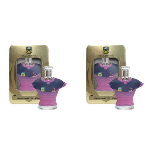 2PK NRL 100ml Eau De Toilette Sport Fragrance - Melbourne Storm