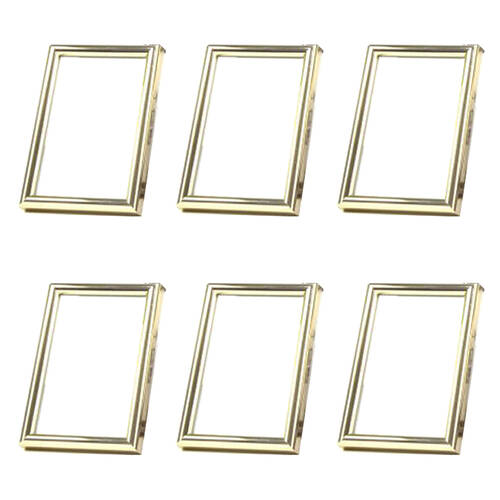 6PK Unigift Metallic Wooden/Glass Picture Photo Frame 10x15cm Assorted