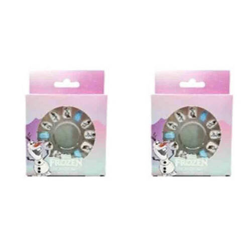 2x 12pc Disney Frozen Nails Olaf Adhesive False Press-On Art Manicure Kids/Girls