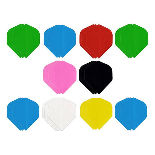 10x 3pc Formula Sports Polyester Plain Dart Flights Standard Shape Assorted