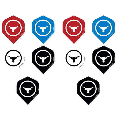 10x 3pc Formula Sports Longhorn Dart Flights Standard Shape Assorted