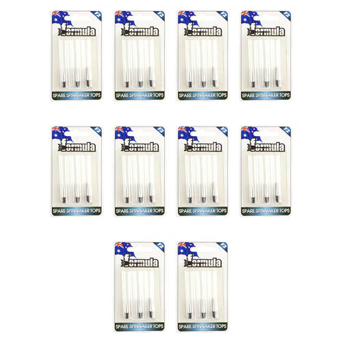 10x 3pc Formula Sports Dart Spare Alloy Gyro Tops Replacement Lightweight 