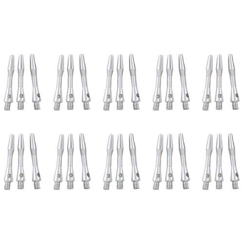 10x 3pc Formula Sports Nylon Dart Shafts Stems Extra Short 30mm Silver