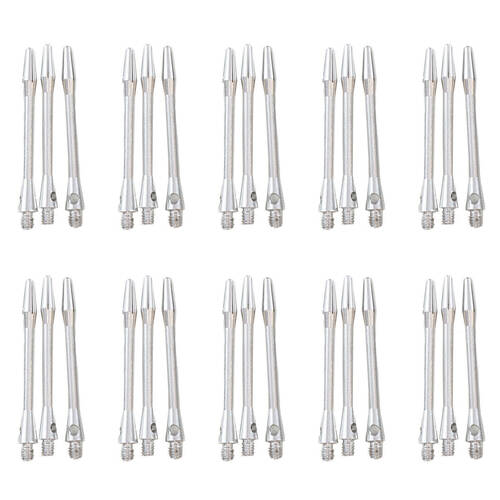 10x 3pc Formula Sports Nylon Dart Shafts Stems Medium 45mm Silver