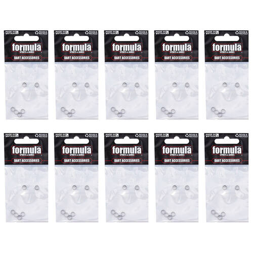 10x 6pc Formula Sports Dart Shaft Secure Ring Grip Springs Silver