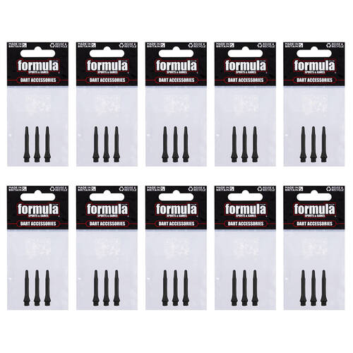 10x 3pc Formula Sports Nylon Dart Shaft Stems BSF 1/4in Black