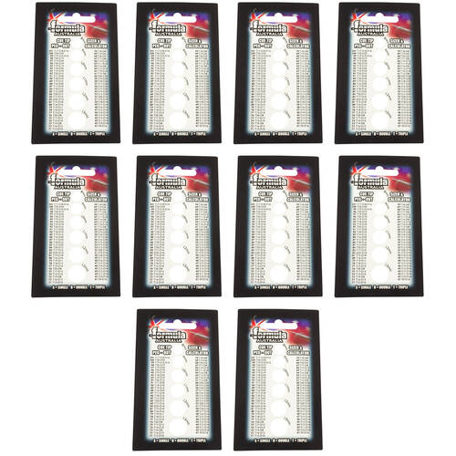 10PK Formula Sports Peg Out Card Fast Dart Board Game Calculator