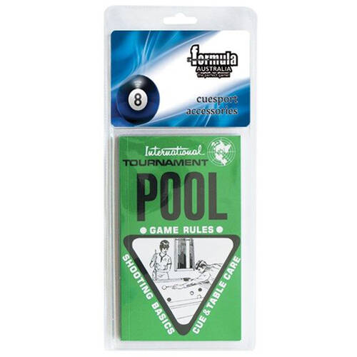 Formula Sports Tournament Pool Game Rule Booklet Shooting Basic & Cue Table Care
