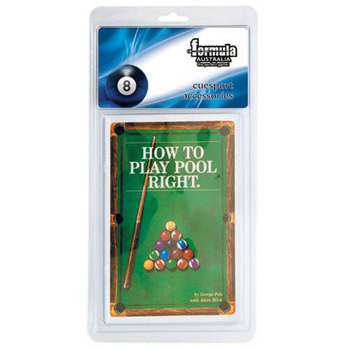 Formula Sports How to Play Pool Right Games Billiard Table Booklet