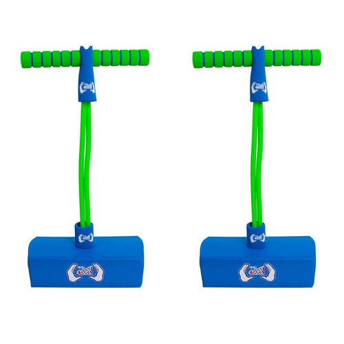 2PK Cooee Freestyle Junior Pogo Bounce Jump Stick Upto 110kg Green/Blue 3+