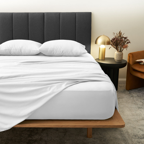 Morrissey King Bed Fitted Sheet 1200TC Luxe Super Soft  White