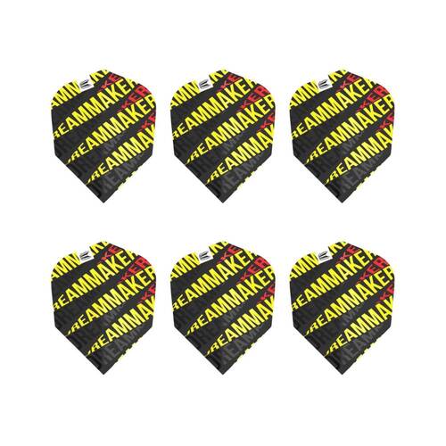 6x Target Dimitri Van Den Bergh 80% Pro Ultra No. 6 Dart Flights Replacement Yellow
