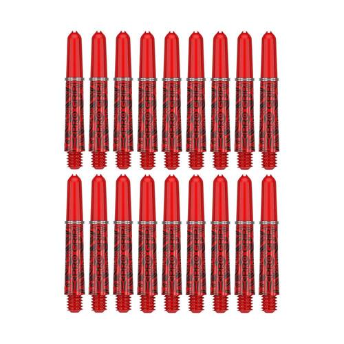 6x 3pc Target Ink Pro Grip Nylon Replacement Dart Shaft 48.5mm Medium Red