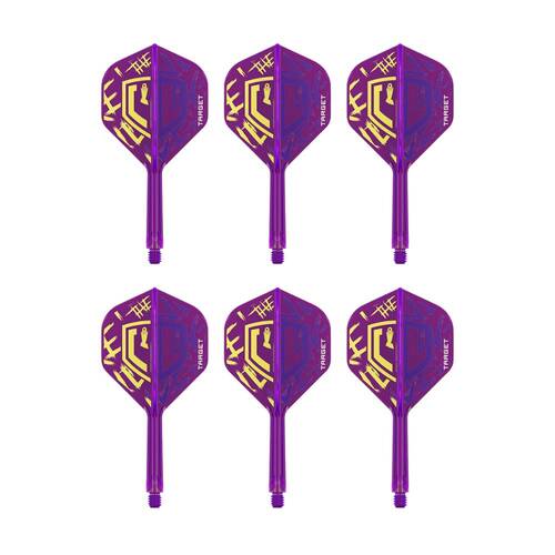 2x 3pc Target Luke Littler World Champ K-Flex No6 Durable Dart Flight Short Purple