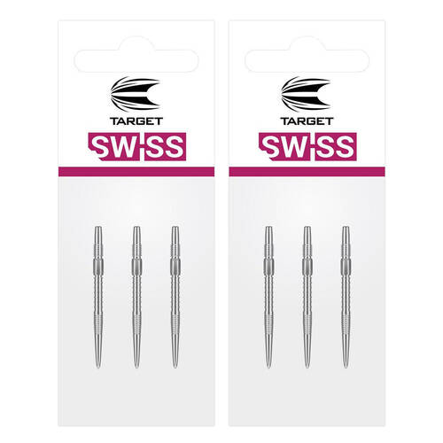 2x 3pc Target Swiss Firepoint Dart Point Replacement Spare Tip 30mm Silver