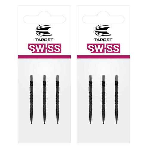 2x 3pc Target Swiss Firepoint Dart Point Replacement Spare Tip 30mm Black