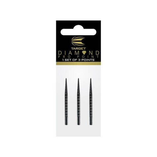 3pc Target Diamond Pro Dart Point Replacement Spare Tip 36mm Black