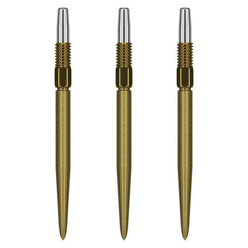 3pc Target Swiss Nano Dart Point Replacement Spare Accessory Tip 26mm Gold