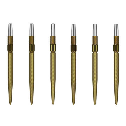 2x 3pc Target Swiss Nano Dart Point Replacement Spare Accessory Tip 26mm Gold