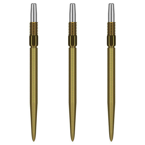 3pc Target Swiss Nano Dart Point Replacement Spare Accessory Tip 35mm Gold