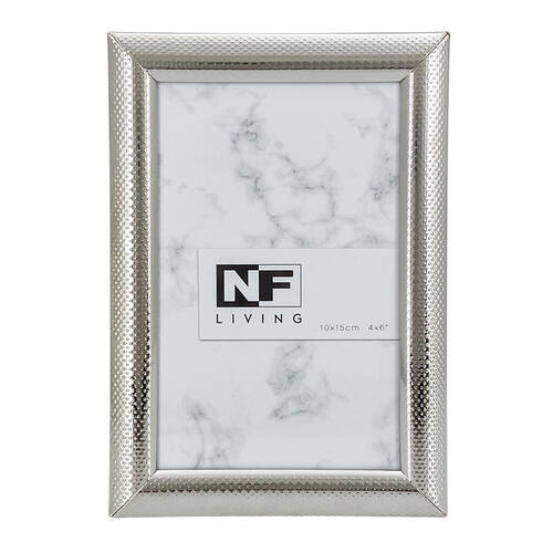 NF Living Shine Bright Photo Frame 4x6 Modern Design Metal  ShineBright Silver