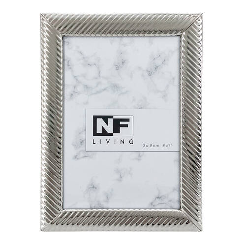 NF Living Alloy Aura Photo Frame 5x7 Modern Design Metal AlloyAura Silver