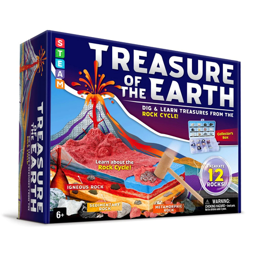 Johnco Treasure Of The Earth Kids/Childrens Adventure Dig Excavation Kit 6y+