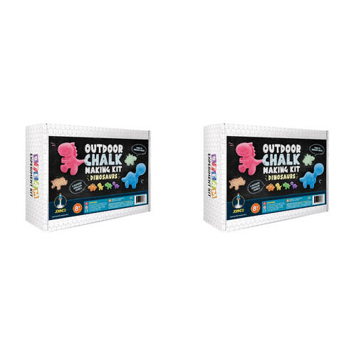 2PK Johnco Outdoor Chalk Making Kit Dinosaurs Craft Kit Kids 8y+