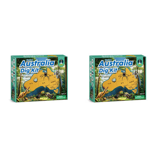 2PK Johnco Dig Kit Explore Australia Educational Toy Kids 6y+