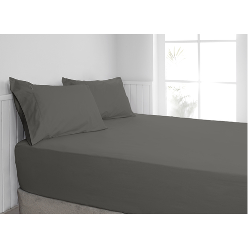 Ardor 300TC Cotton Single Bed Fitted Sheet Combo Set Charcoal