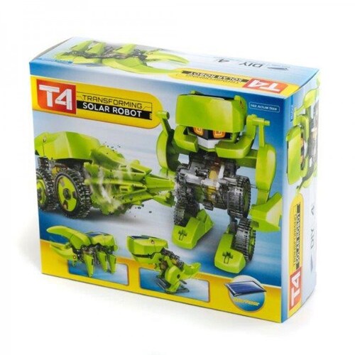 Johnco T4 Transforming Solar Robot DIY Kids Learning Toy 8y+