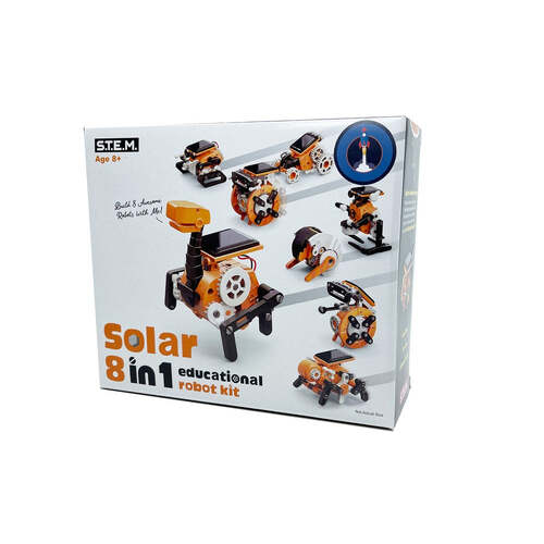 Johnco 8-in-1 Solar Robot Educational Kit DIY Kids Learning Toy 8y+
