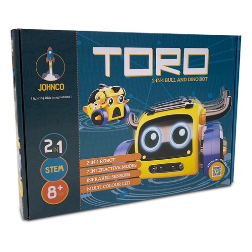 Johnco Toro 2-in-1 Bull & Dinobot 2 Kids Learning Toy 8y+