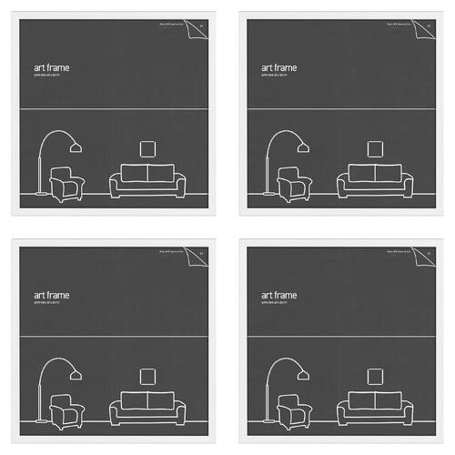 4PK Impact Merch Deluxe Picture Frame Fits up to 40x40cm Print - White