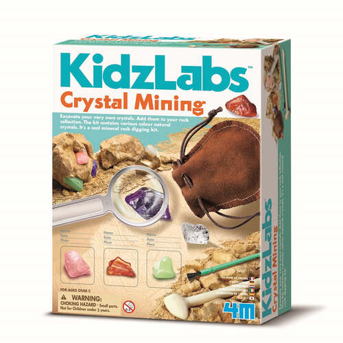 4M Kidz Lab Crystal Mining Rock Digging Kit Kids Toy 5y+