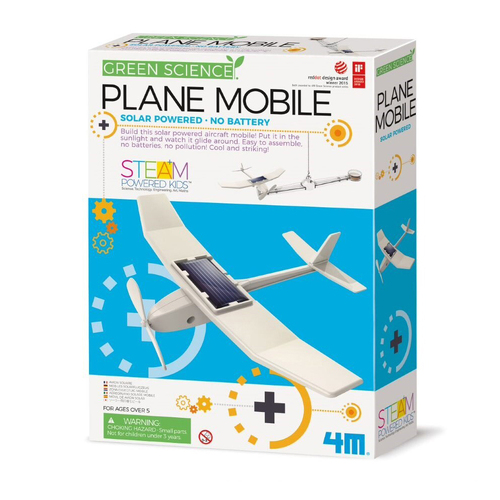 4M Eco Engineering Solar Plane Mobile Kids Toy 8y+