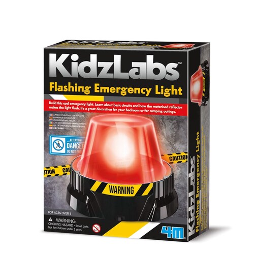 4M KidzLabs Flashing Emergency Light Build/Play Kids Toy 5y+