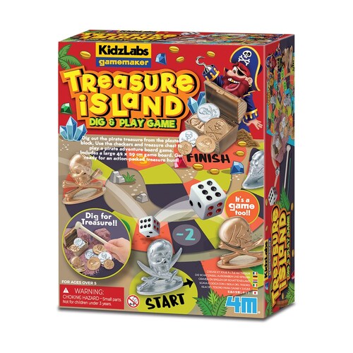 4M Kidzlabs Gamemaker Treasure Island Dig & Play Game 5y+