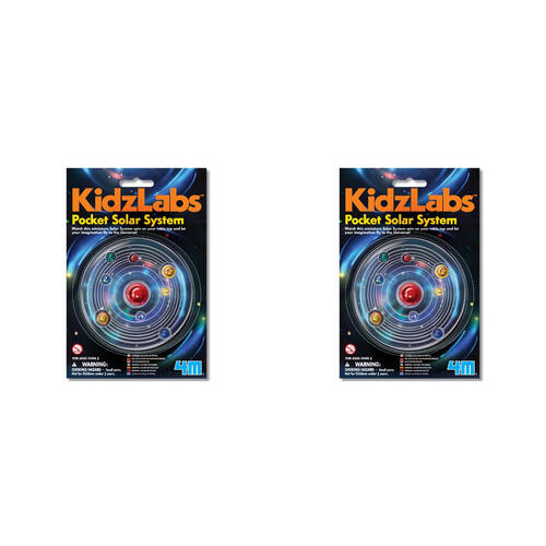 2PK 4M Kidzlabs Pocket Solar System STEM Toy Kids/Children 5y+