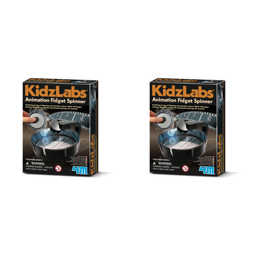 2PK 4M Kidzlabs Animation Fidget Spinner STEM Toy Kids/Children 5y+