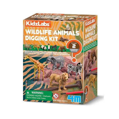 4M Kidzlabs Wildlife Animal Digging Kit STEM Toy Kids 5y+