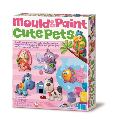 4M Mould & Paint Cute Pets Kids/Children Art/Craft Activity 5y+